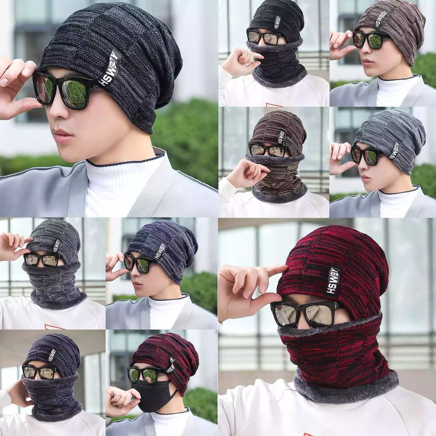 Ultra Soft Unisex Woollen Beanie Cap Plus Muffler Scarf Ultra Soft Unisex Woollen Beanie Cap Plus Muffler Scarf